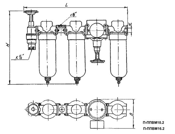 Размеры П-ППВМ10.2, П-ППВМ16.2
